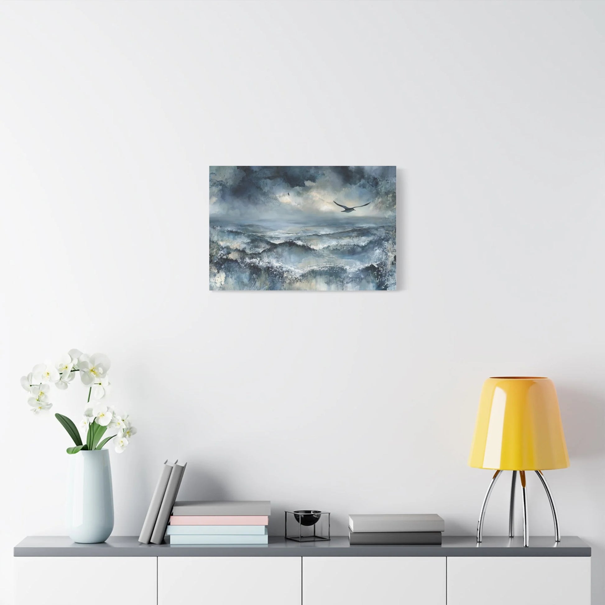 Tableau Gris bleu marine esprit art maritime moderne