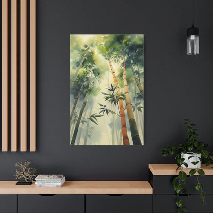 Tableau Forêt de Bambous Zen - Cathédrale Verte — Art Virtuoso
