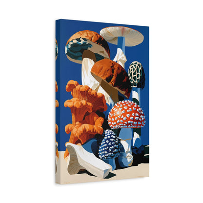 Tableau Nature Morte Planche Botanique Champignons - Cabinet Forestier - ambiance chambre adolescent