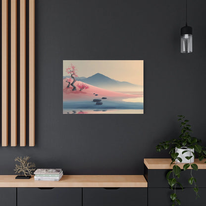 Tableau Pas de pierre atmosphère Hokkaido printemps