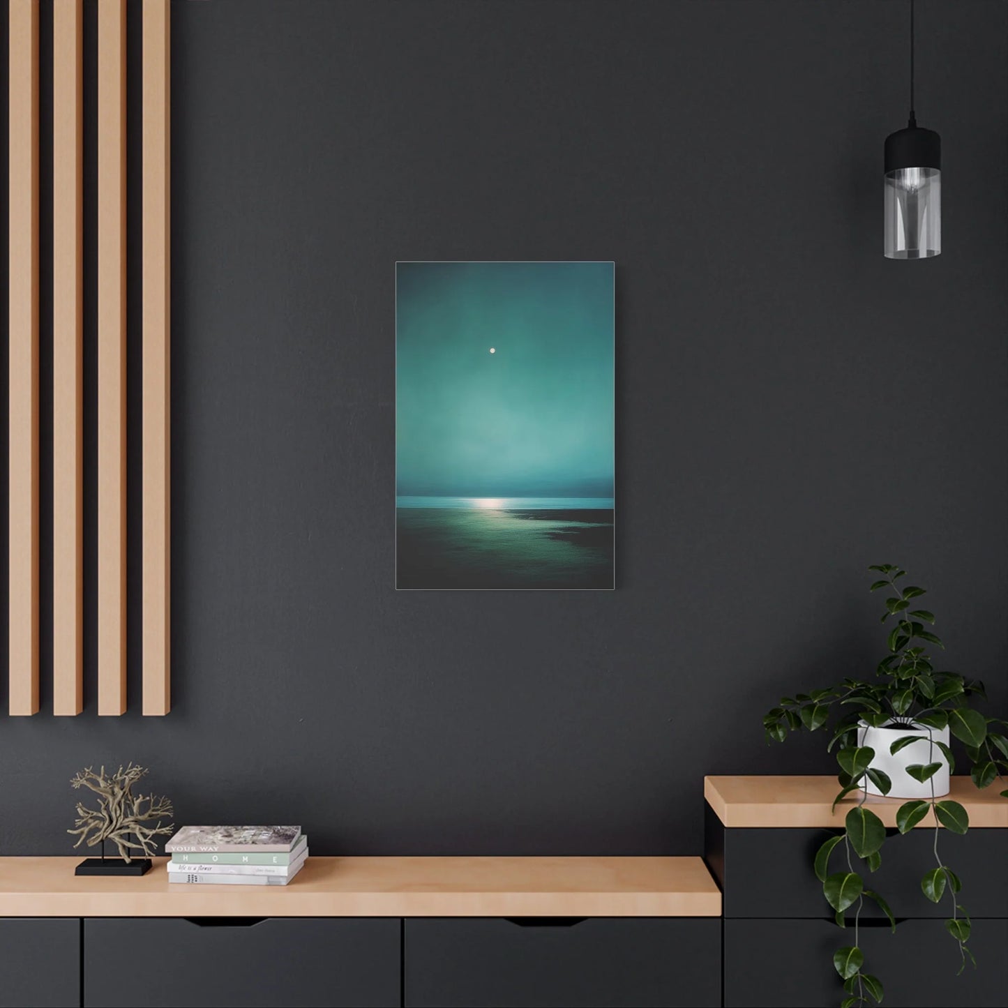 Tableau Lune sur toile de coton 470 g/m²