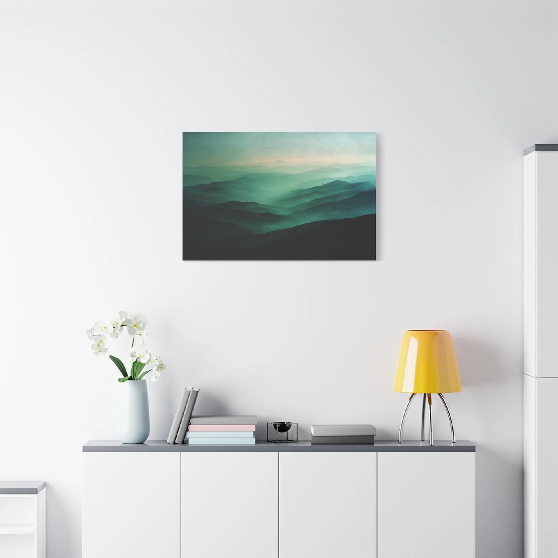 Tableau Tableau collines vert sauge ambiance Smoky Mountains