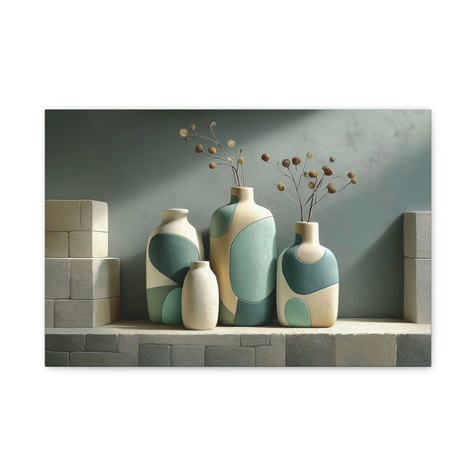 Tableau Décoration Vert Sauge - Trio Céramique