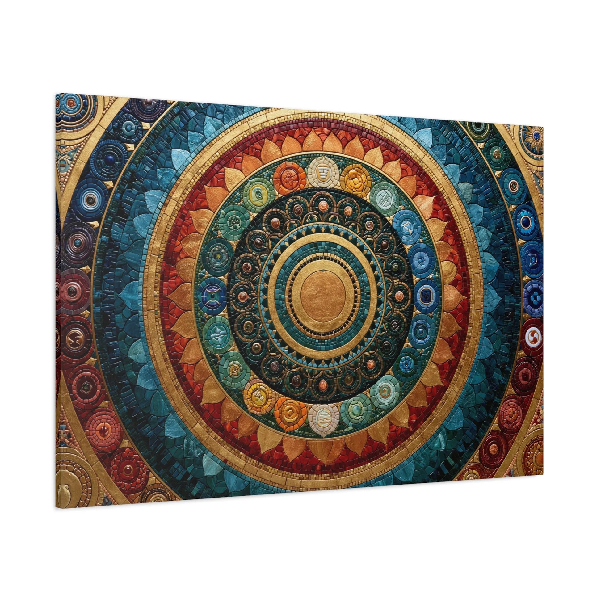 Tableau en Mosaïque Mandala Chakras - Roue Intérieure - décor monumental espace ouvert