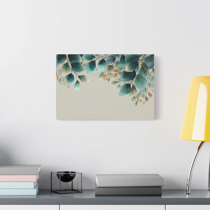 Tableau Feuillages aquarelle vert sauge dans un bureau