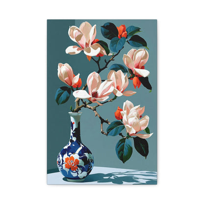 Tableau Nature Morte Magnolia Japonais - Branche en Silence