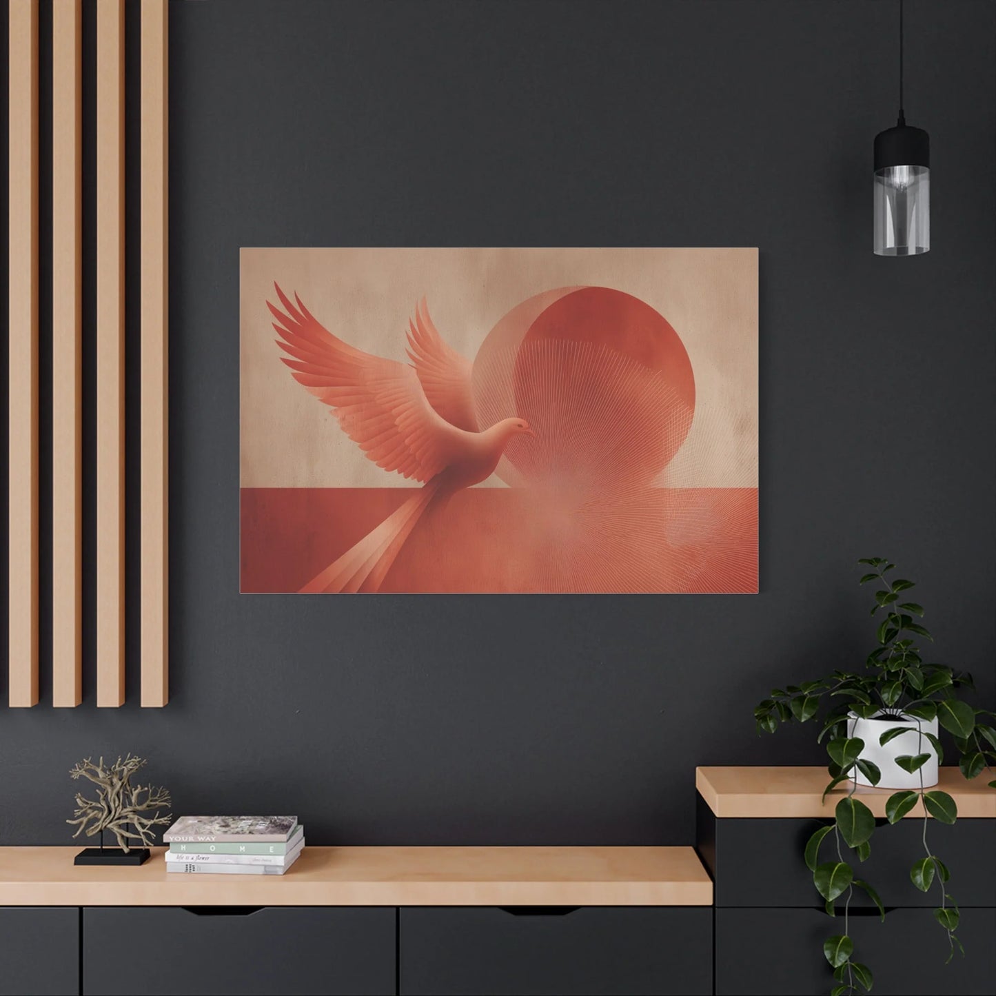 Tableau Phoenix Vol Terracotta - Envol Solaire — Art Virtuoso