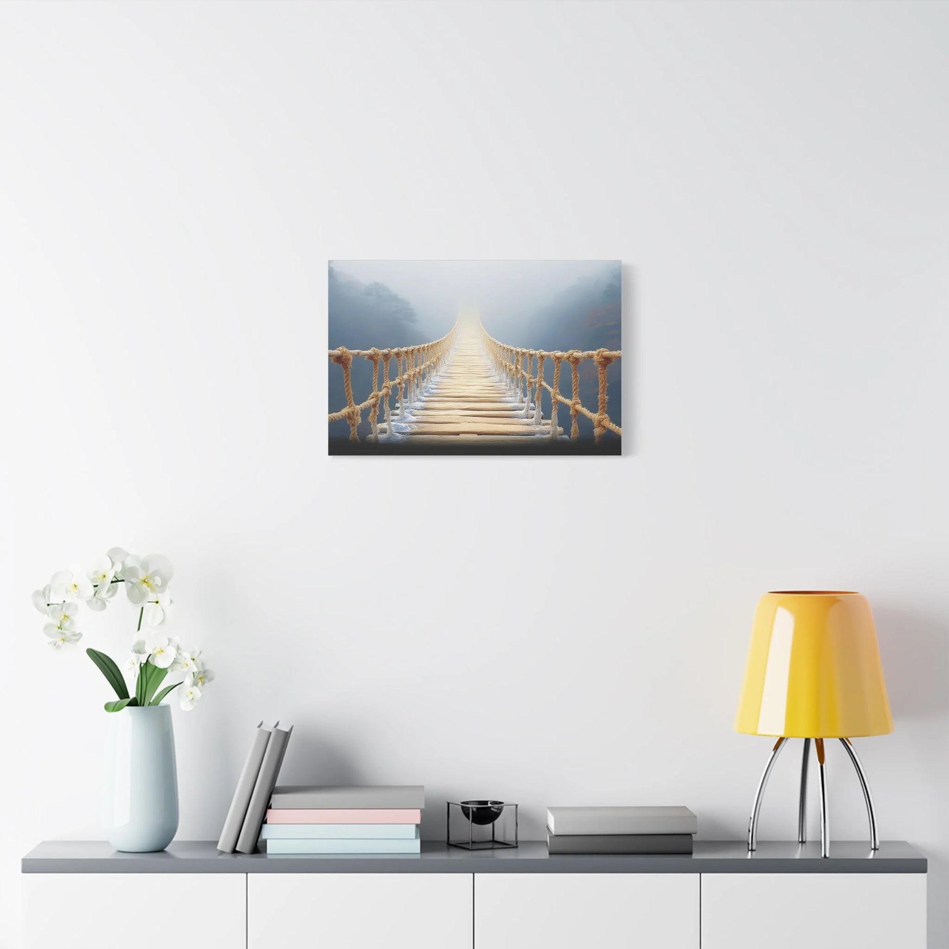 Tableau Pont de corde esprit pèlerinage japonais