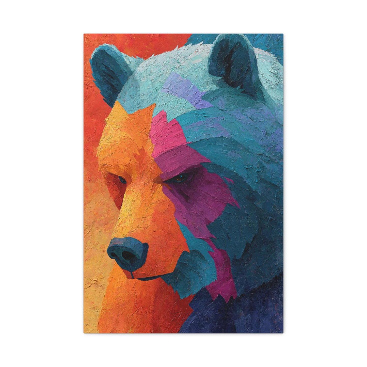 Tableau Ours Coloré - Éclats Sauvages - format L