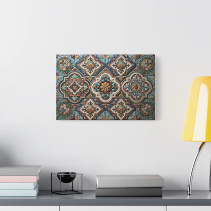 Tableau en Mosaïque Zellige Fès Meknès - Étoile Marocaine - décor salon contemporain bois