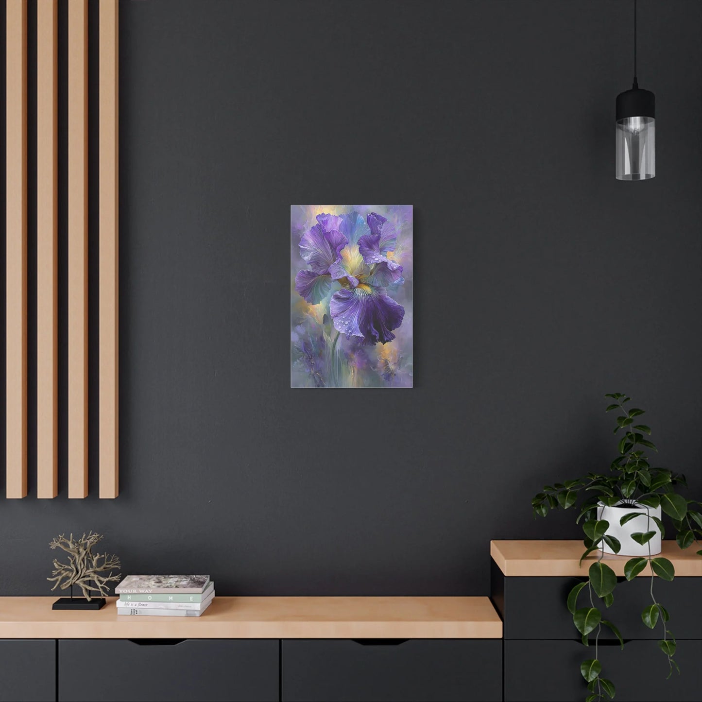 Tableau Détail des pétales veloutés ondulés