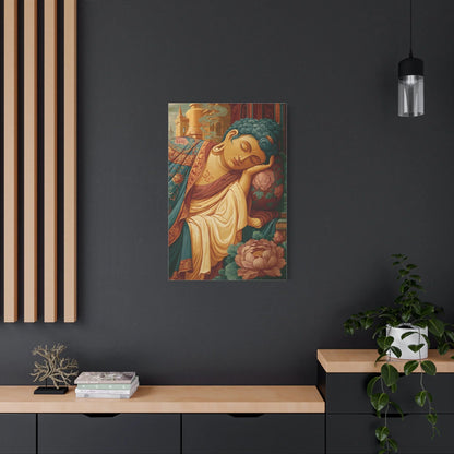 Tableau Bouddha Couché - Paix du Parinirvāna - format XXL pièce de réception