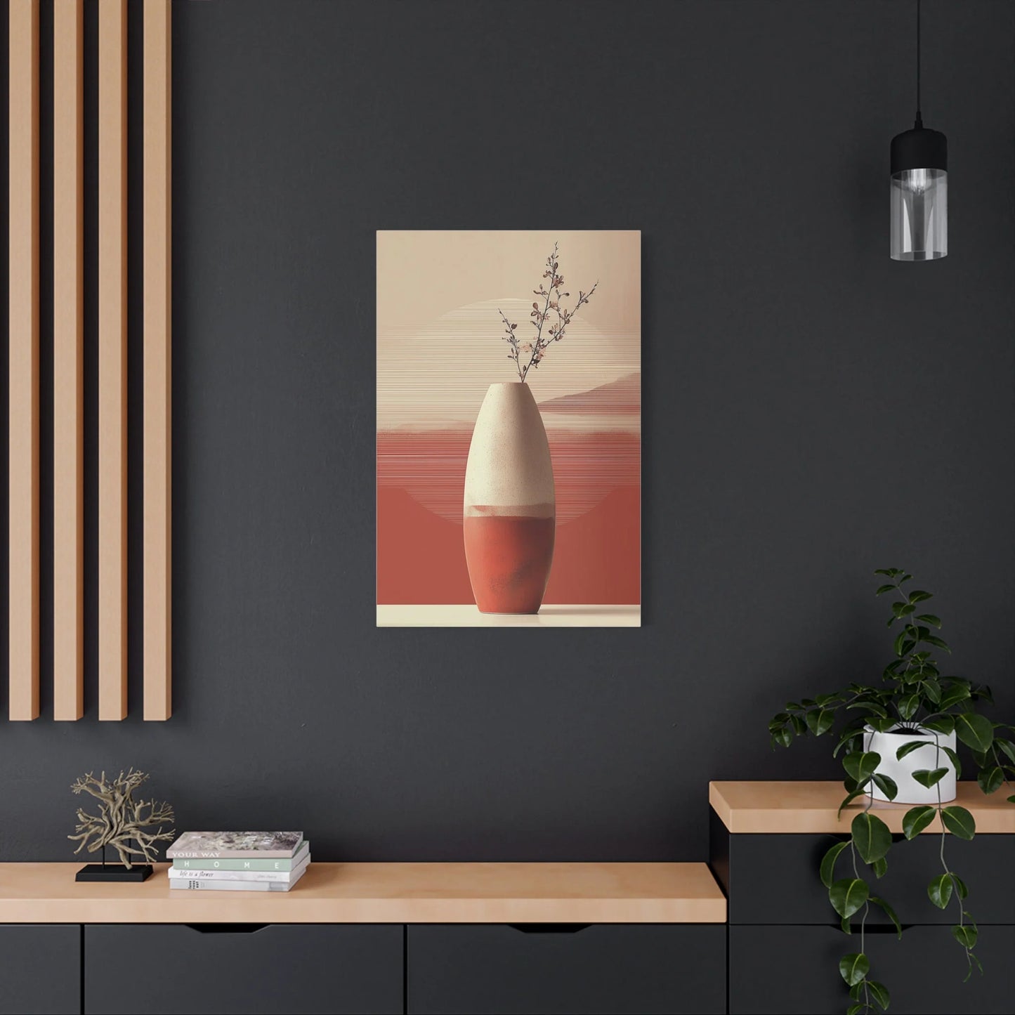 Tableau tableau vase XXL — point focal d'une cage d'escalier