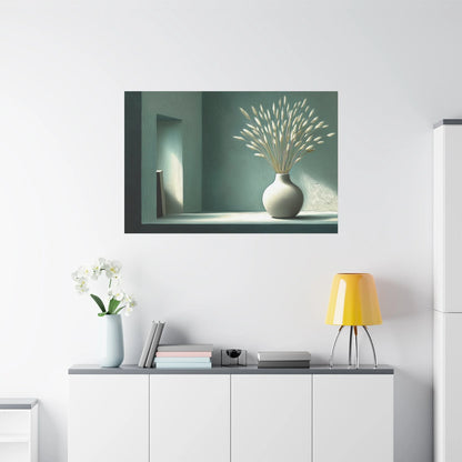 Tableau Vert sauge gris dans un salon contemporain