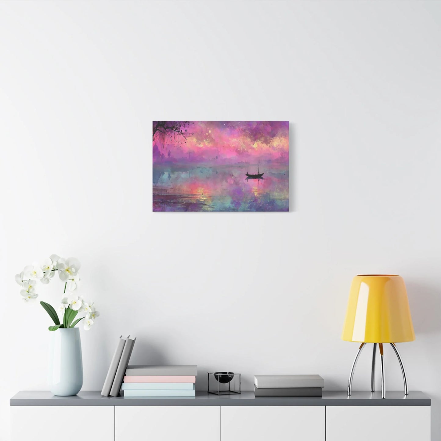 Tableau Crépuscule violet esprit Bosphore Gange