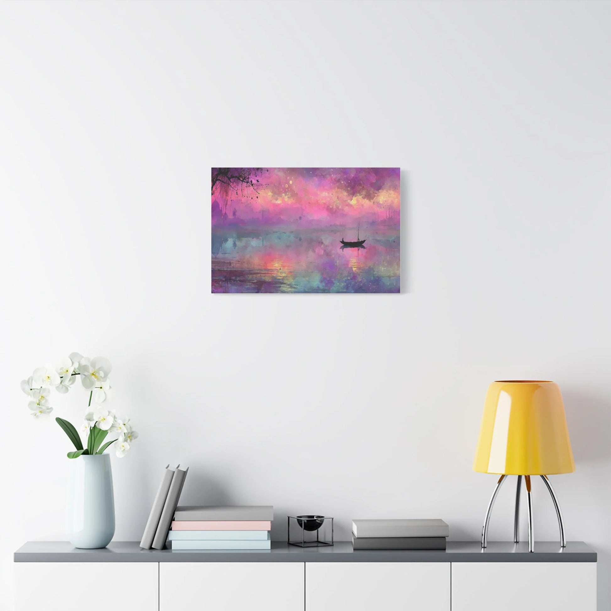 Tableau Crépuscule violet esprit Bosphore Gange