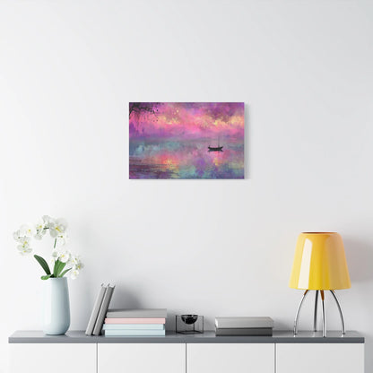 Tableau Crépuscule violet esprit Bosphore Gange