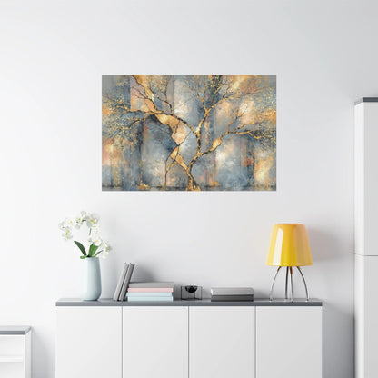 Tableau Gris doré dans un salon à caractère