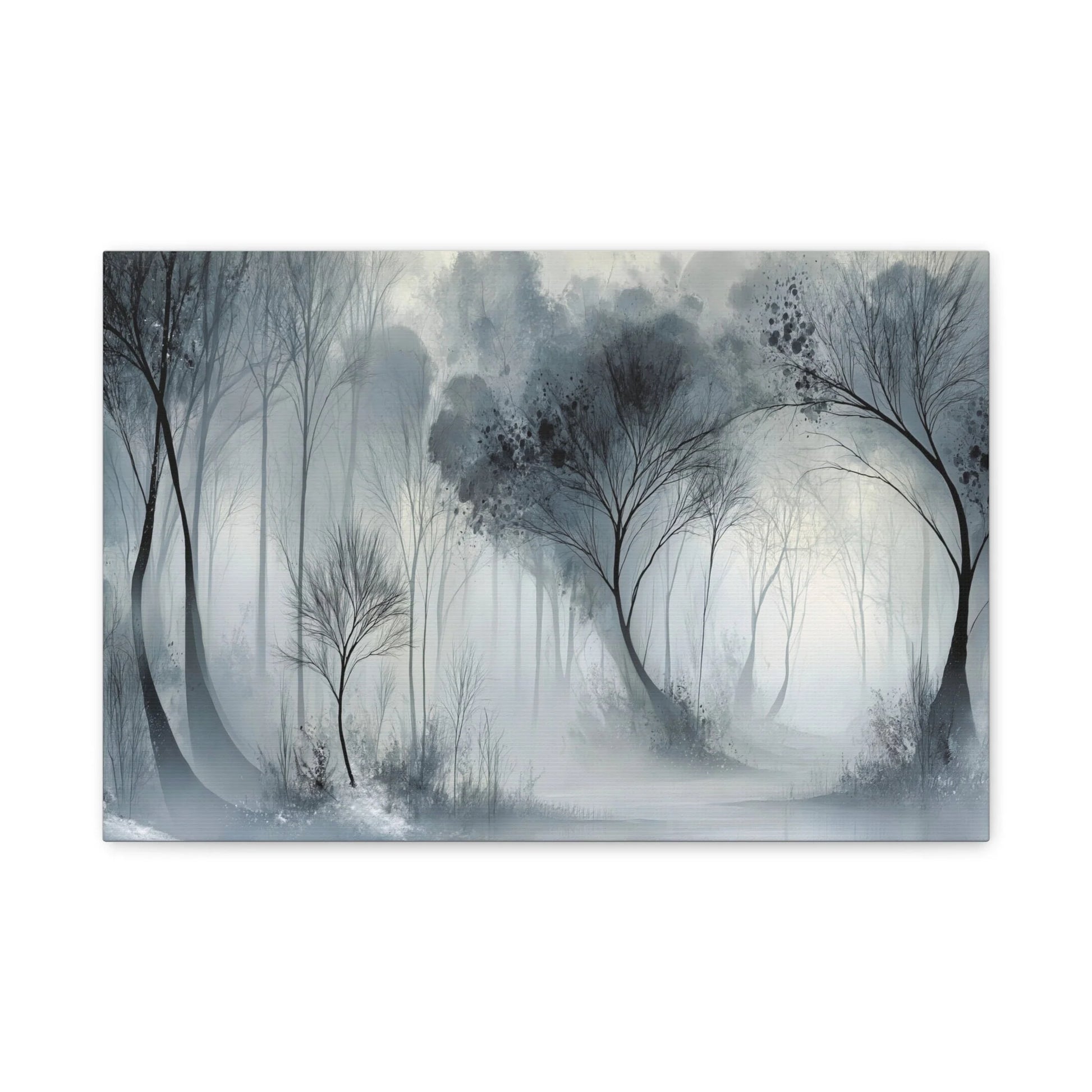 Tableau Forêt en Brume Gris - Sylvestre d'Hiver