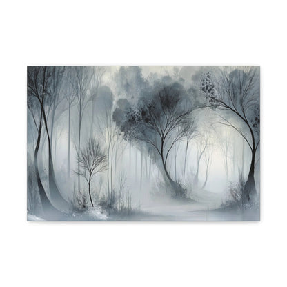 Tableau Forêt en Brume Gris - Sylvestre d'Hiver