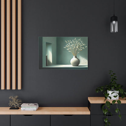 Tableau Bouquet avoine vert sauge atmosphère méditative