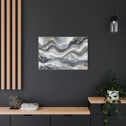 Tableau Vagues marbrées atmosphère sophistiquée