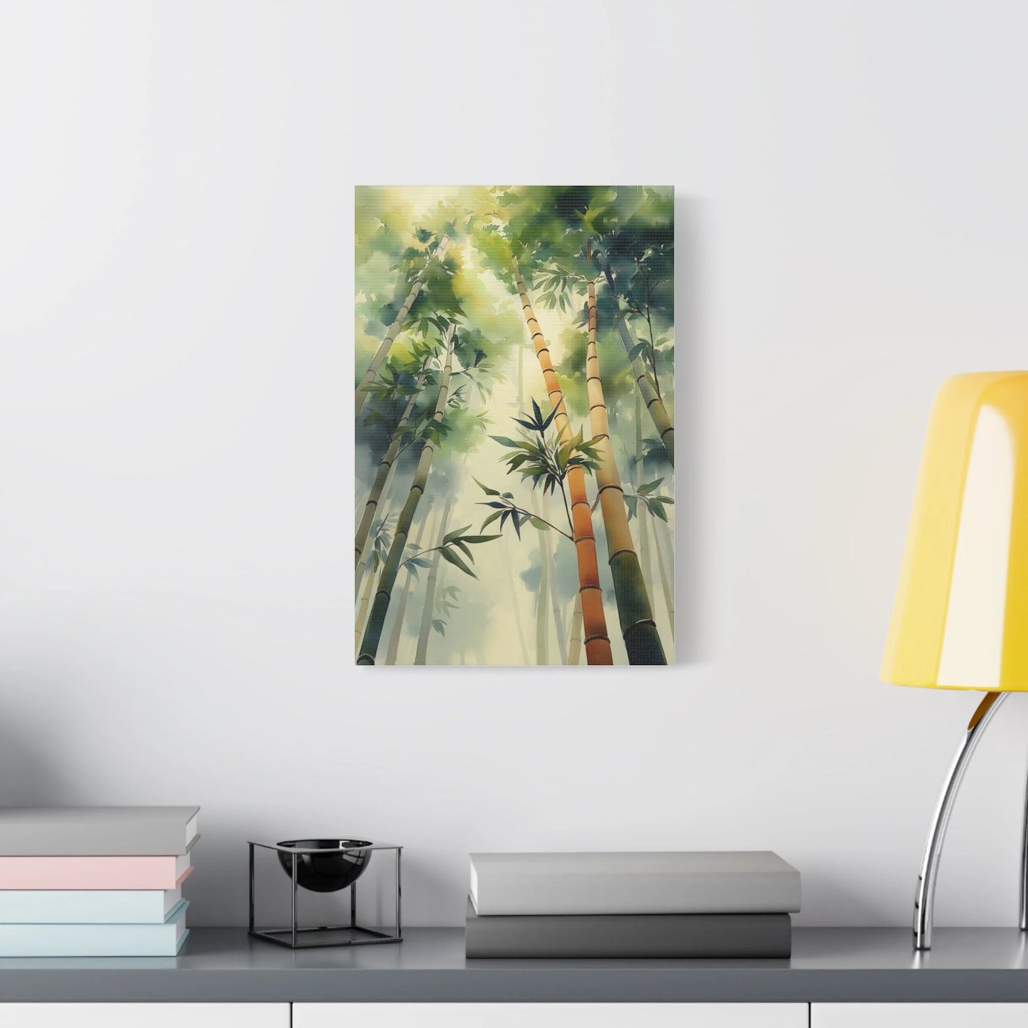 Tableau Bambouseraie dans un studio de yoga