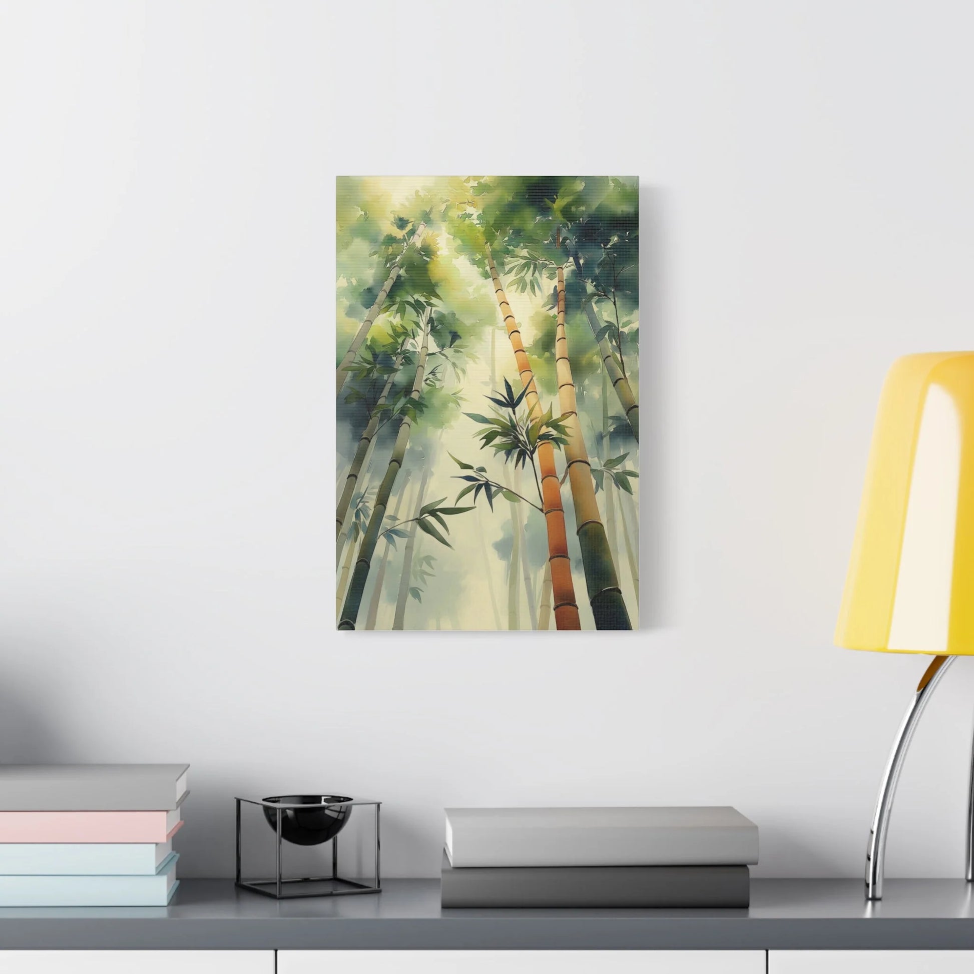 Tableau Bambouseraie dans un studio de yoga