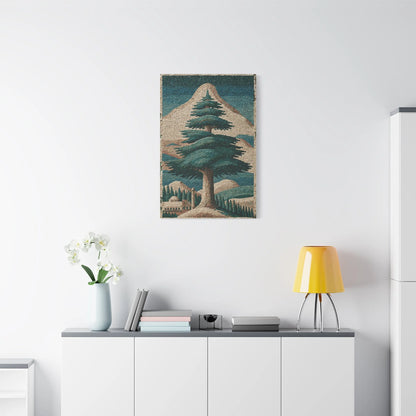 Tableau en Mosaïque Cèdres du Liban - Montagne Byzantine - ambiance loft haut de plafond