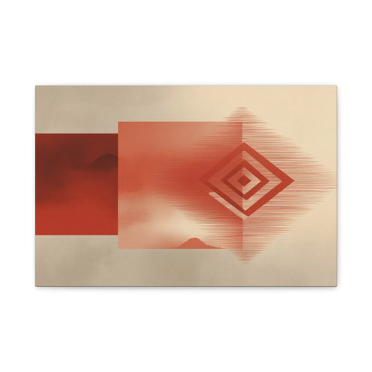 Tableau Tapis Berbère Terracotta - Trame du Désert
