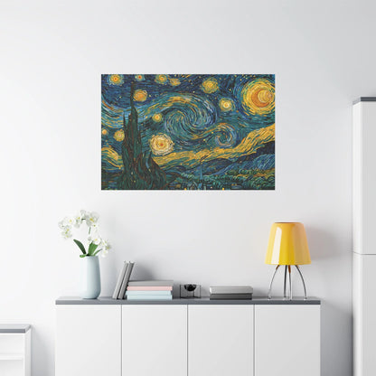 Tableau en Mosaïque Ciel Étoilé Tourbillon - Nuit de Tesselles - vue mur grande hauteur