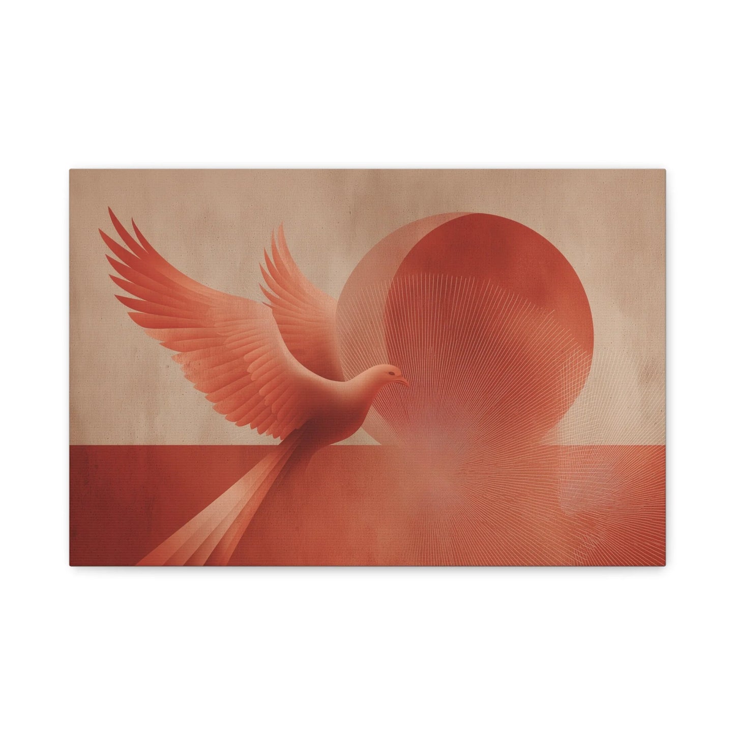 Tableau Phoenix Vol Terracotta - Envol Solaire