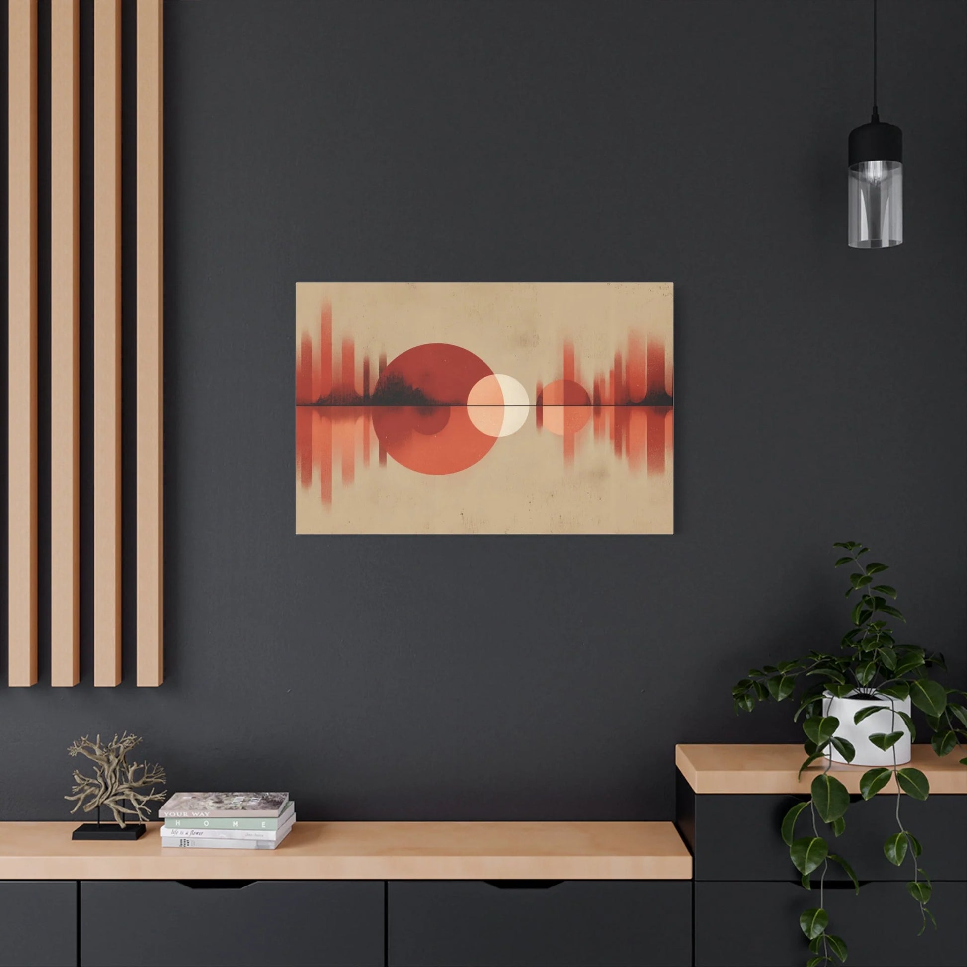 Tableau tableau éclipse XXL — point focal d'un salon