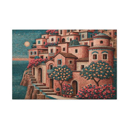 Tableau en Mosaïque Amalfi Ocre - Rivage de Tesselles - ambiance bureau créatif