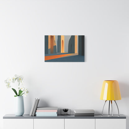Grand Tableau Beige Or Portique Soleil
