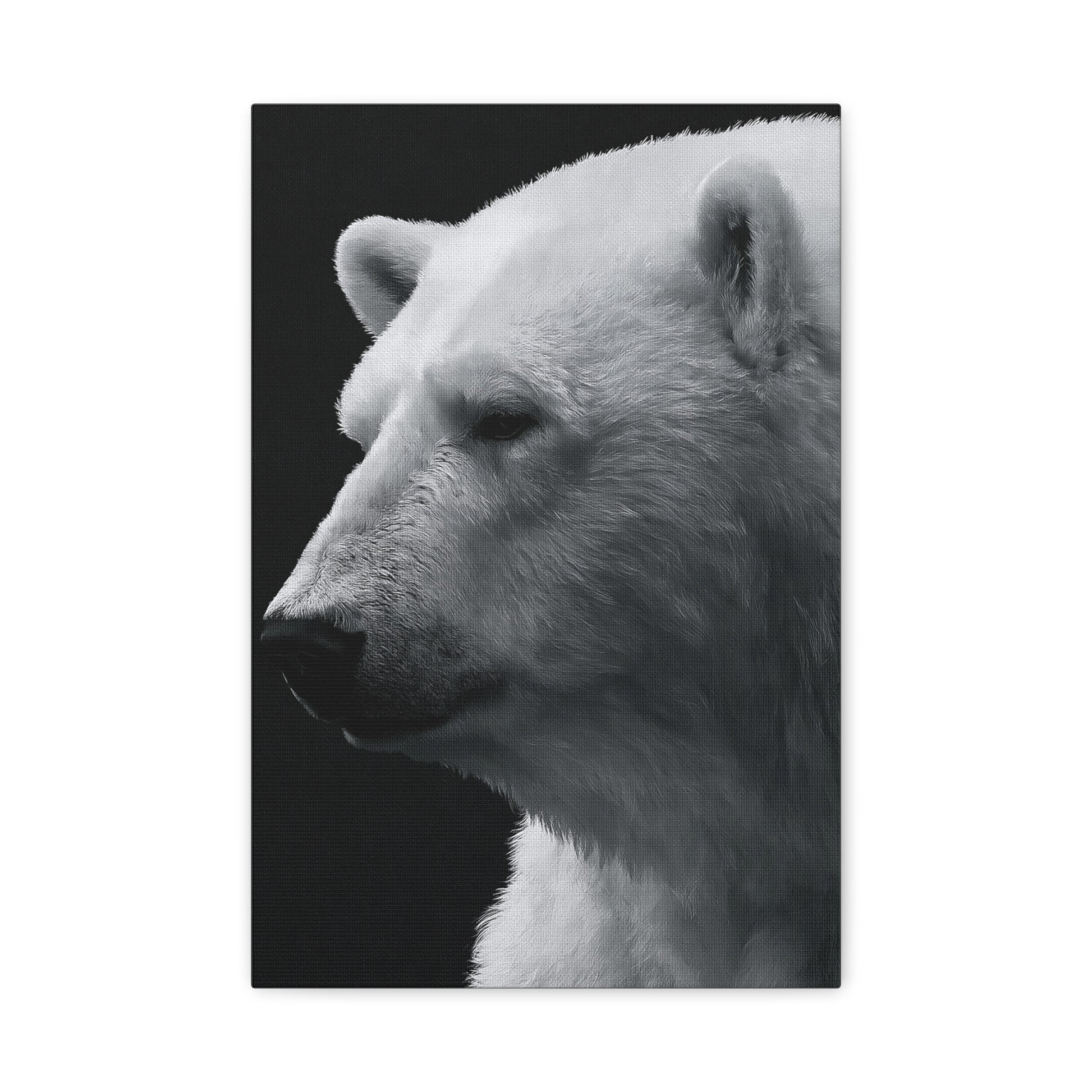 Tableau Ours Polaire Noir et Blanc - Blanc Profond - format S