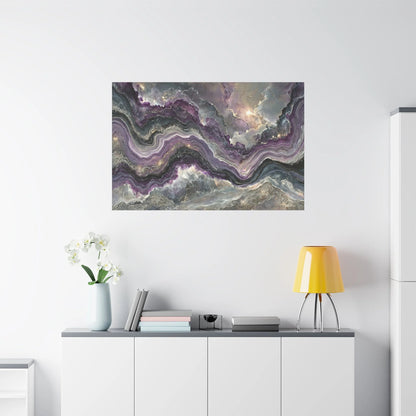 Tableau Marbre violet noir dans un salon sophistiqué