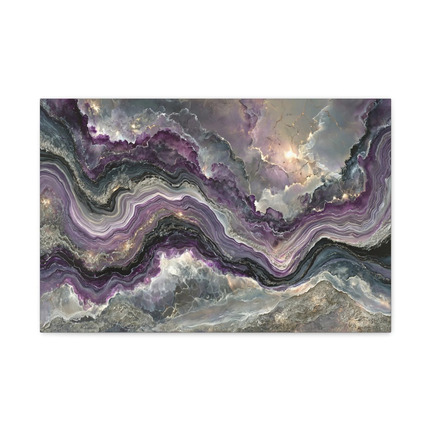 Tableau Marbre violet noir — vue de face