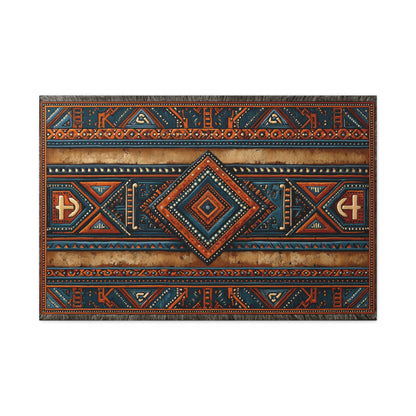 Tableau Africain Kente Géométrique - format XL - Art Virtuoso