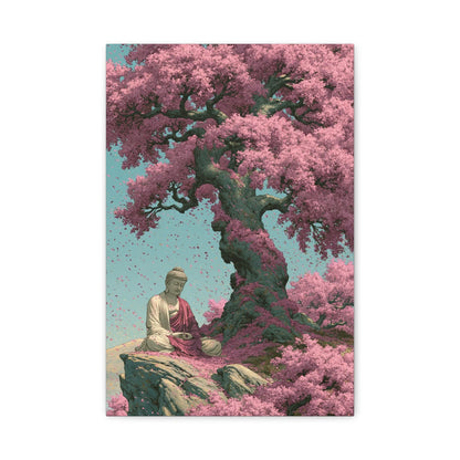 Tableau Bouddha Sakura - Cerisier en Fleurs Japonais