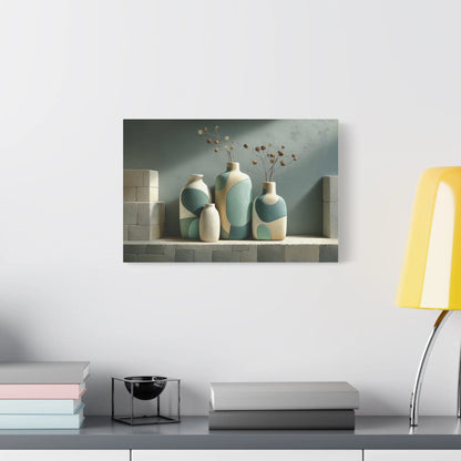 Tableau Décoration vert sauge dans un loft contemporain