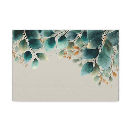 Tableau Aquarelle Vert Sauge - Feuillages Suspendus