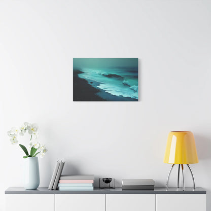 Tableau Vague vert sauge esprit scandinave contemporain