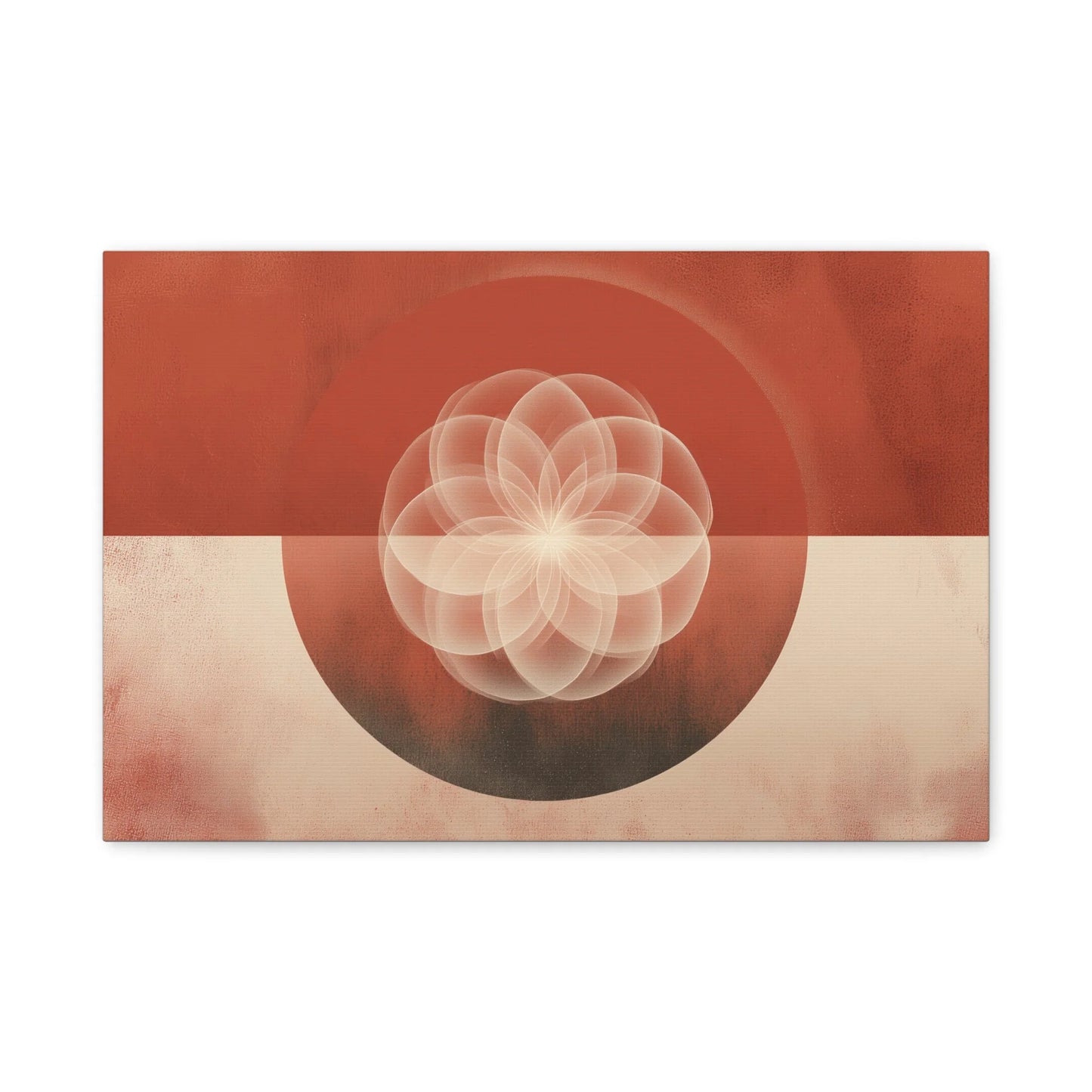 Tableau Mandala Géométrique Terracotta - Fleur de Vie