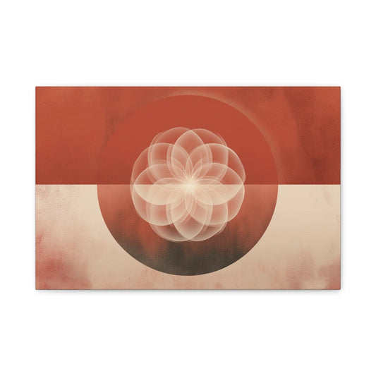 Tableau Mandala Géométrique Terracotta - Fleur de Vie