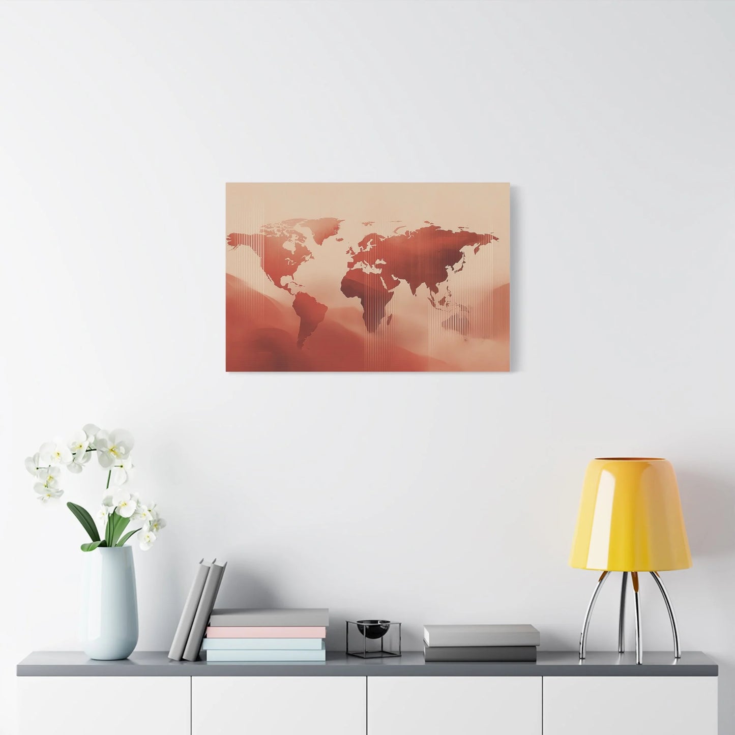 Tableau tableau mural mappemonde — ambiance vintage