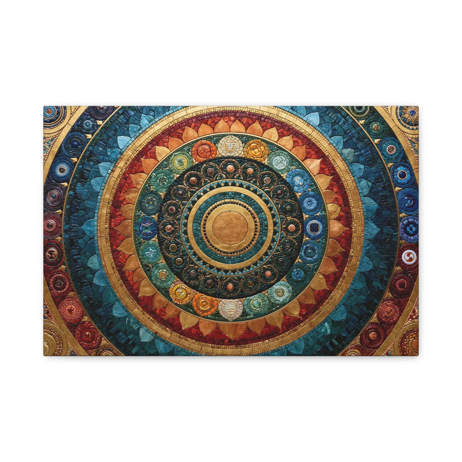 Tableau en Mosaïque Mandala Chakras - Roue Intérieure