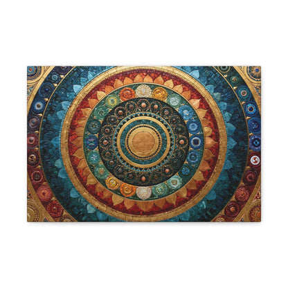 Tableau en Mosaïque Mandala Chakras - Roue Intérieure