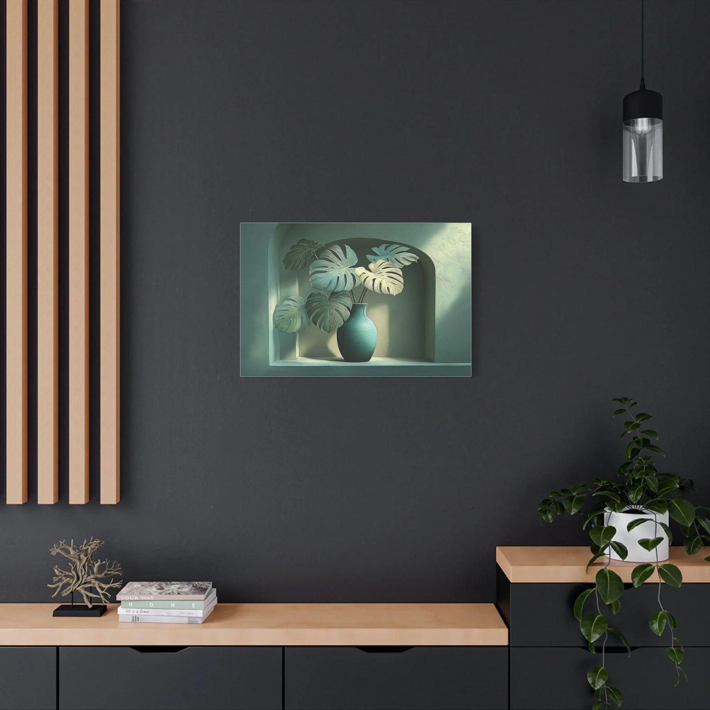 Tableau Monstera sur toile de coton 470 g/m²