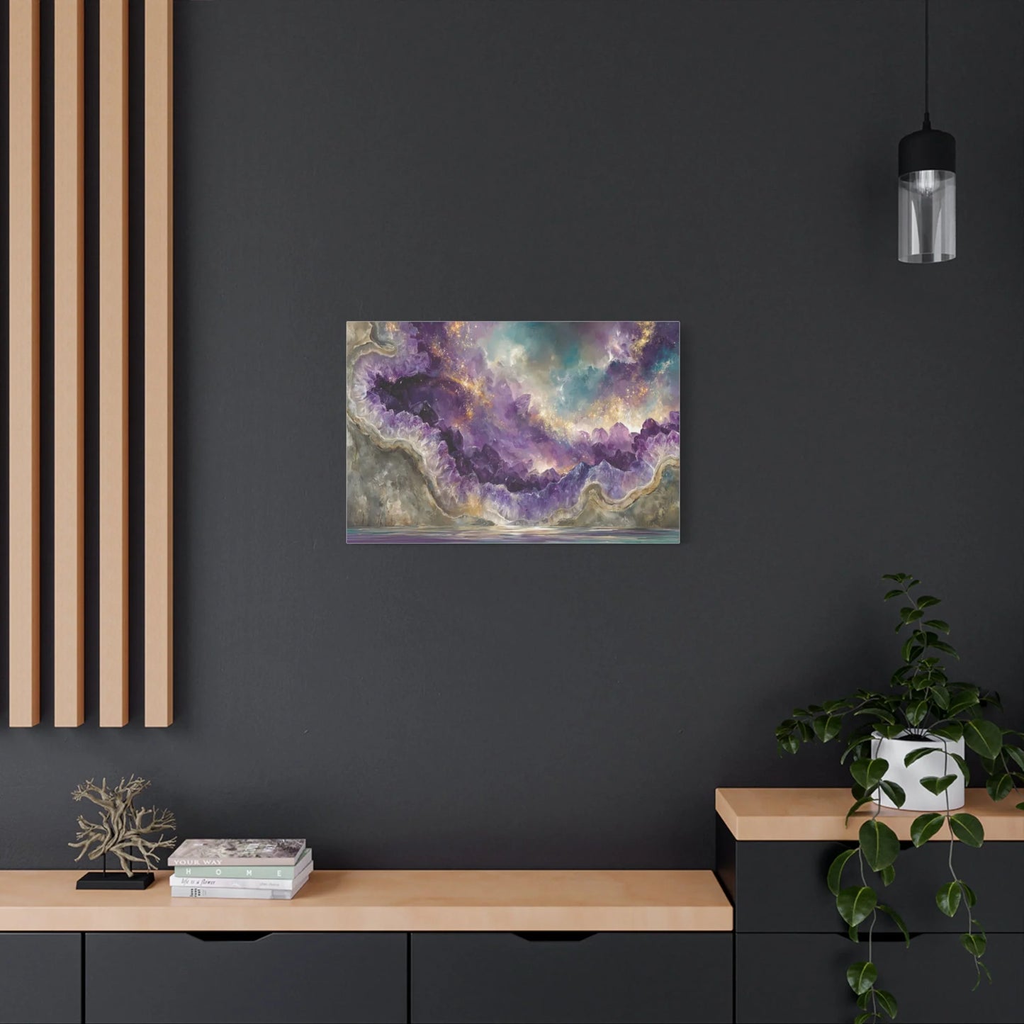 Tableau Améthyste sur toile de coton 470 g/m²